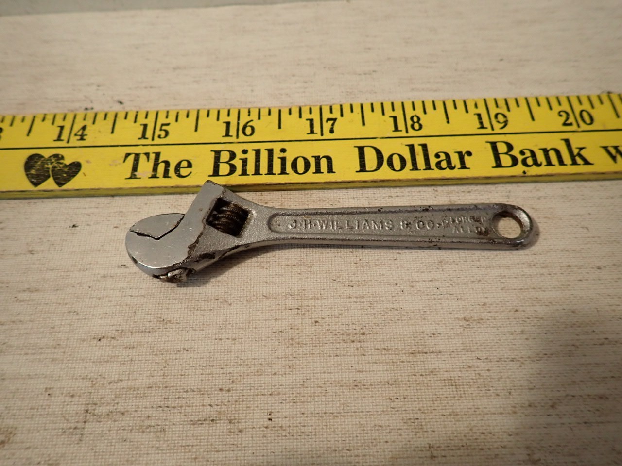 Vintage  J.H. Williams Superjustable 4" Wrench  made in USA