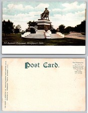 P.T. Barnum Monument Bridgeport CT Postcard Hugh C. Leighton Vintage Unposted