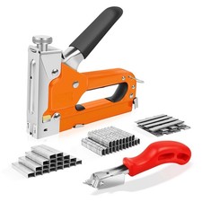 3 in 1 Heavy Duty Staple Gun with 3000 Staples Upholstery Tacker for Wood 0.0030 per staple