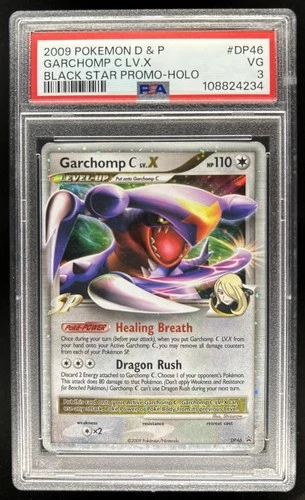 2007 Pokemon Diamond & Pearl Black Star Promos Garchomp C LV.X #DP46 PSA 3