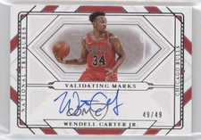 2020 Panini National Treasures Validating Marks 49/49 Wendell Carter Jr Auto s3g