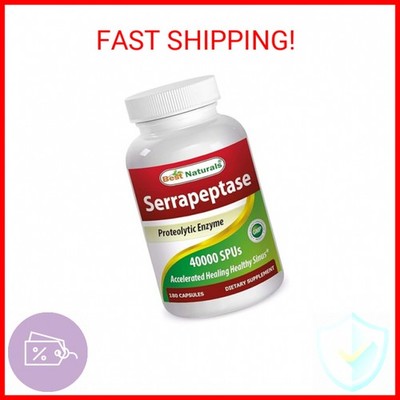 Best Naturals Serrapeptase 40000 SPUs 180 Capsules