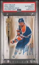 2021 UPPER DECK THE CUP PAUL COFFEY AUTOGRAPH-GOLD /8 b1