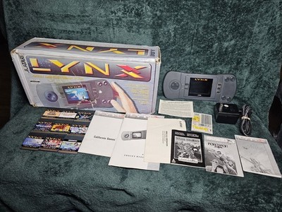 Atari Lynx System Original + 9 GAMES & MATCHING SERIAL NUMBERS BOX!  WORKING 
