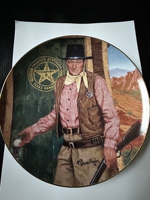 John Wayne langer Arm des Gesetzes von Robert Tamenbaum limitierte Ausgabe dekorativer Teller 