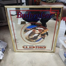 VTG • 1992 • Budweiser "Salutes The U.S. Air Force" • Mirror/Bar Sign 23" X 21"