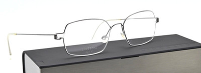 LINDBERG Brille JENS 47-17 135W col10 Silber Matt Air Titanium Rim Fünfeck Small