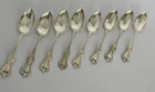 Towle - Old Colonial 1895 Sterling Silver Dessert Spoon w/ Monogram Set Of 8