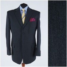 Mens Dark Grey Blazer 46R US Size CANDA Wool Sport Coat Jacket