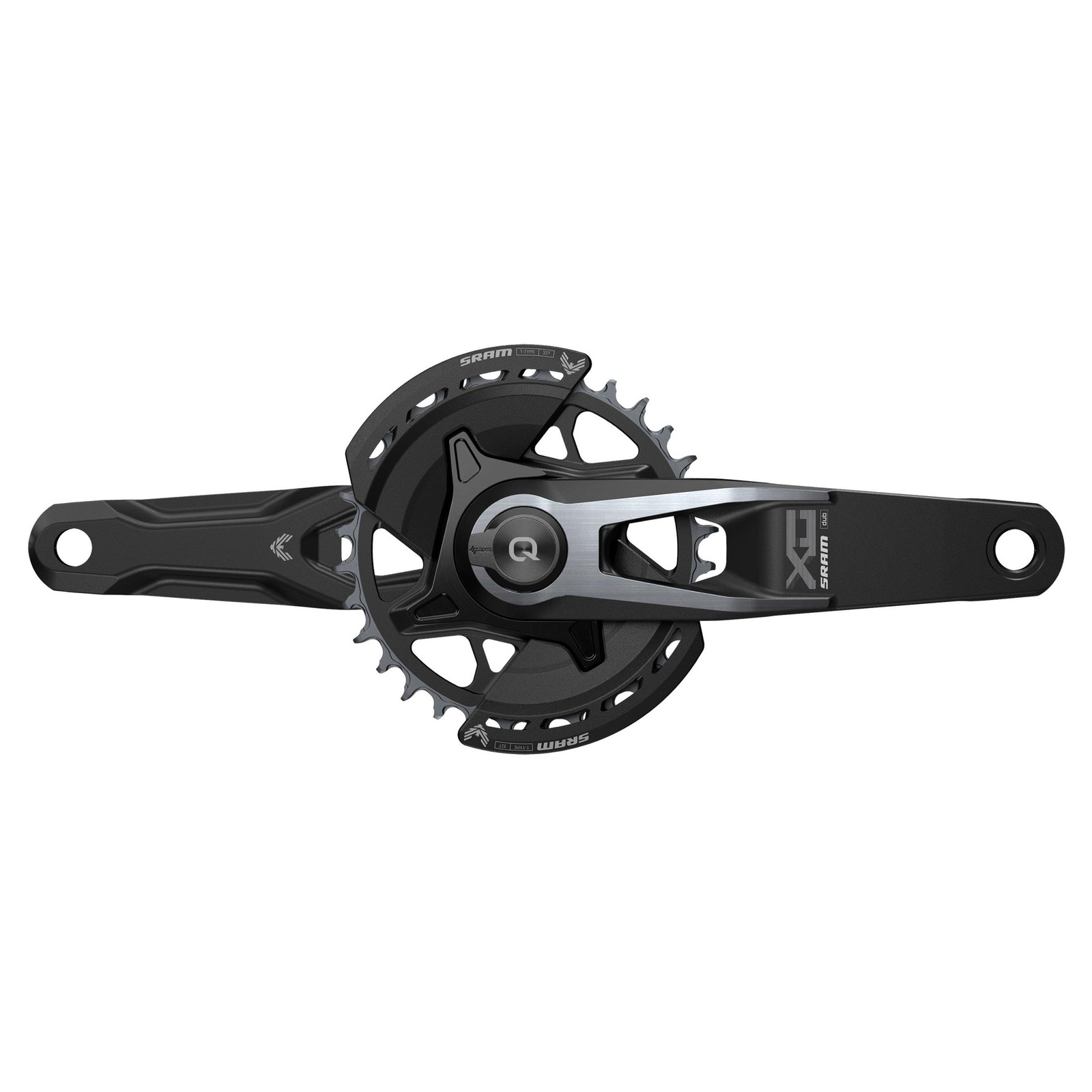 SRAM Crankset Powermeter X0 Eagle Spindle Q174 55Mm Chainline Dub MTB Wide Black
