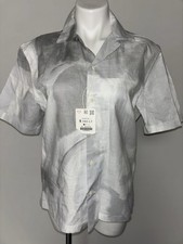 Zara Watercolour Print Shirt in multicolor with Oversized Women  s Sz S New 