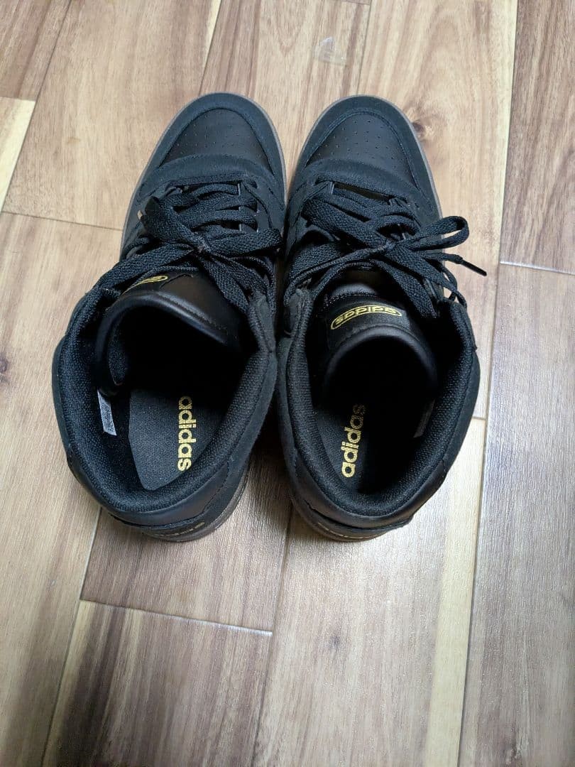 adidas Black High-Cut Sneakers Synthetic Leather Used Durable Rubber Sole thumbnail 3