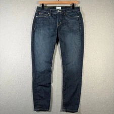 Hudson Krista Super Skinny Crop Jeans Women's Size 28 Dark Wash Denim Cotton