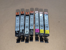 Genuine Lot of 7 Canon CLI-271 Black x4 Magenta x1 and Yellow x2 Inks PIXMA