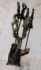 Fireplace Tool Set Vintage Cast Iron