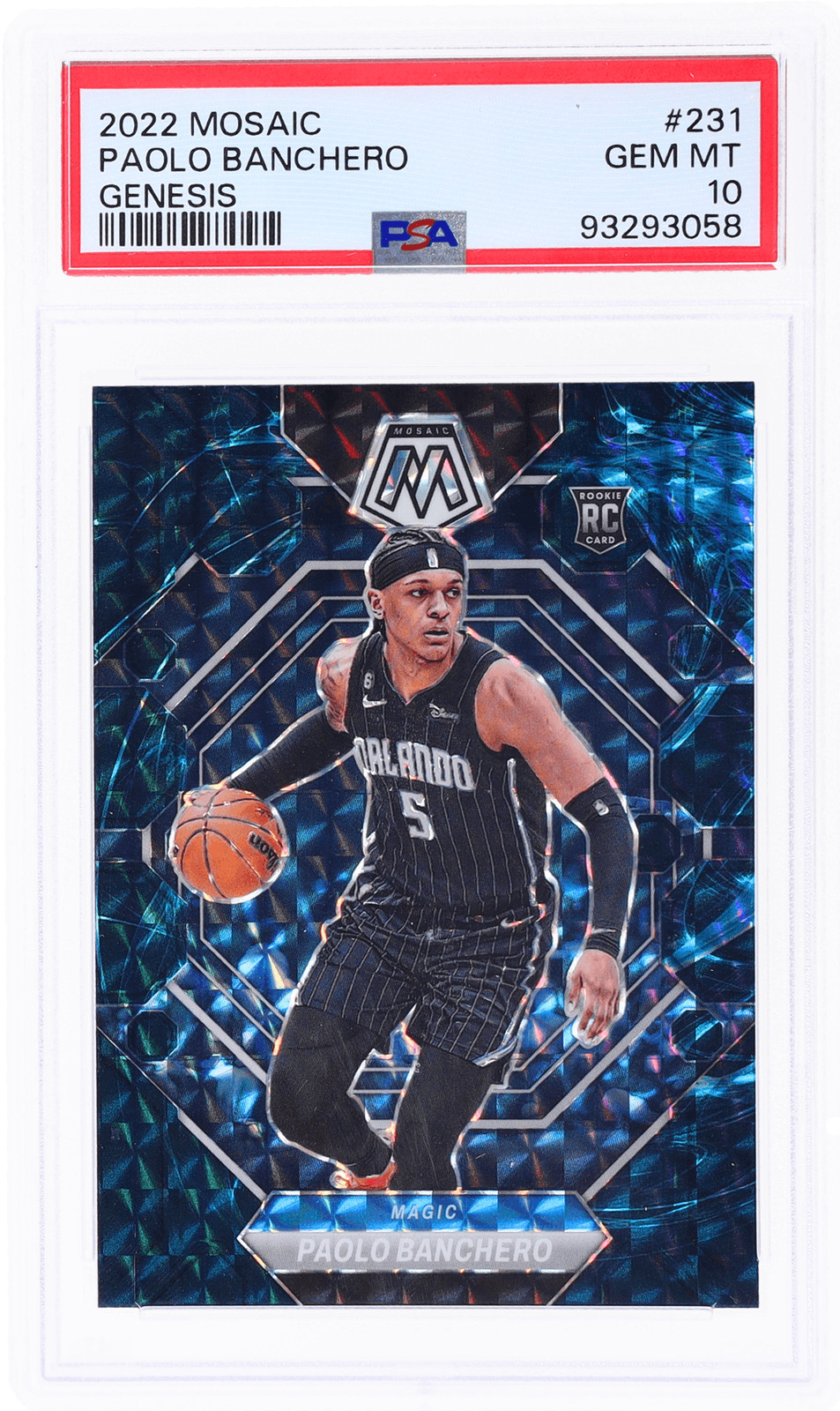 2022 Panini Mosaic Paolo Banchero Genesis #231 PSA 10 Rookie RC