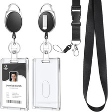 Lanyards for ID Badges Retractable ID Badge Holder with Breakaway Lanyard Heavy