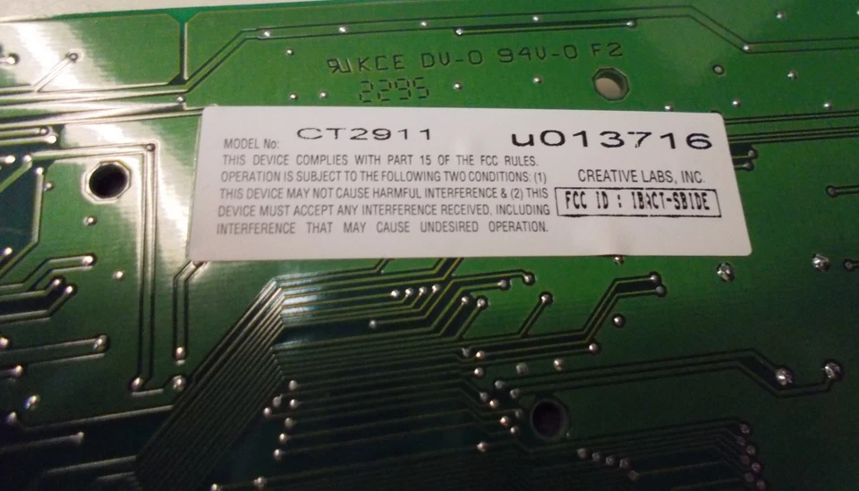 Sound Blaster 16 CT291 CT2911 Creative Labs ISA Vintage Sound Card #K-398-7 - Bild 2 von 4