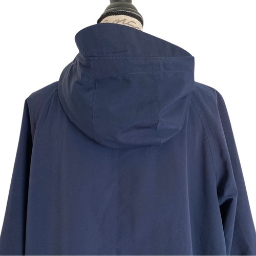 Chaqueta gabardina de lluvia LL Bean para mujer talla 2X cremallera con capucha azul marino al aire libre - Imagen 12 de 15