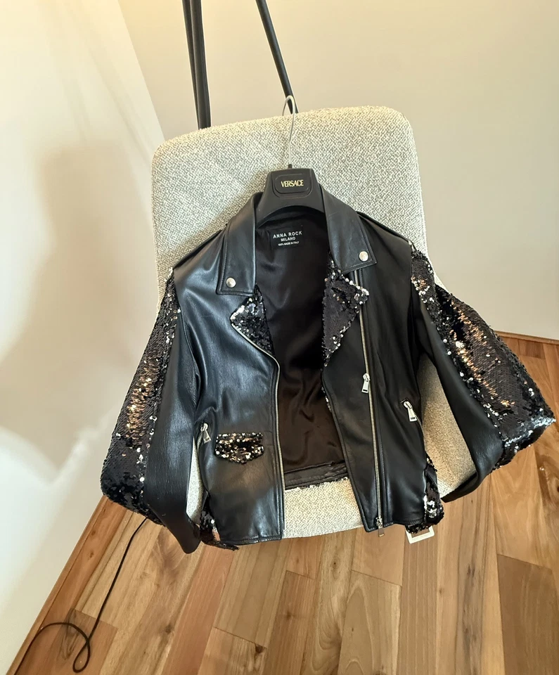 LEATHER jacket women . Anna Rock Milano - Bild 1 von 4