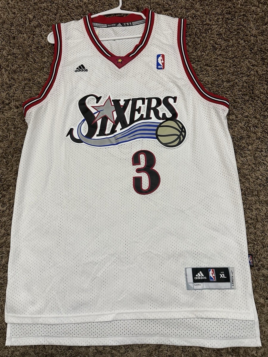 Vintage Philadelphia 76ers NBA Adidas Allen Iverson #3 Jersey Mens