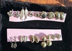 Vtg Lot Of 10 Pairs Screw/Clip On Earrings Signed Monet Double Textured Round — photo 3