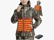 TIDEWE Heated Jacket Camo Size Large for Women with Battery Pack