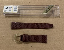 Ladies Genuine Leather Java Lizard Grain Watch Band Strap - Brown - LS706