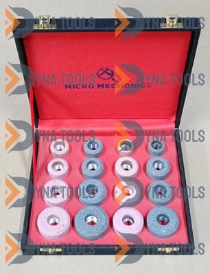 Ventilsitz Schleifsteine Set 16-teilig für B&D Halter 9/16'' Gewinde MIX...