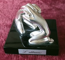 L'abbraccio Ottaviani - scultura in lamina d'argento - piccolo formato