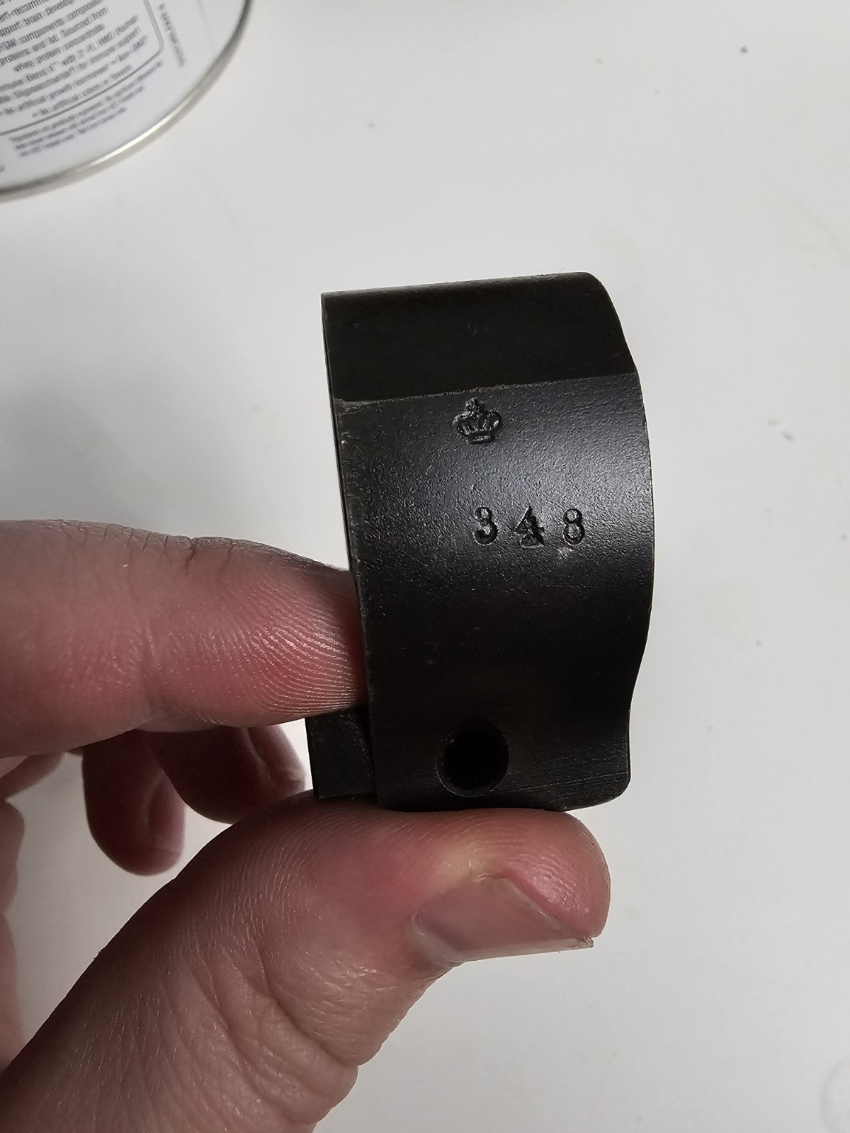 Swedish Mauser M38/M96 1896 Front Band Nosecap And Bayonet Lug Marked "348"