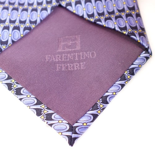 Menge 4 Luxus italienische Seidenkrawatten Zegna Valentino Ferré Lederer de Paris - Bild 3 von 6