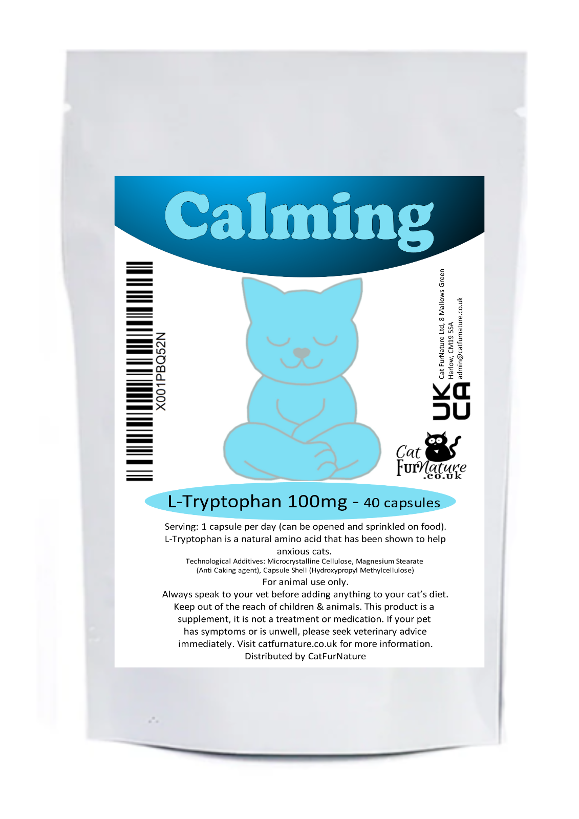 Calming L-Tryptophan for Cats by Cat FurNature (Stress Relief)