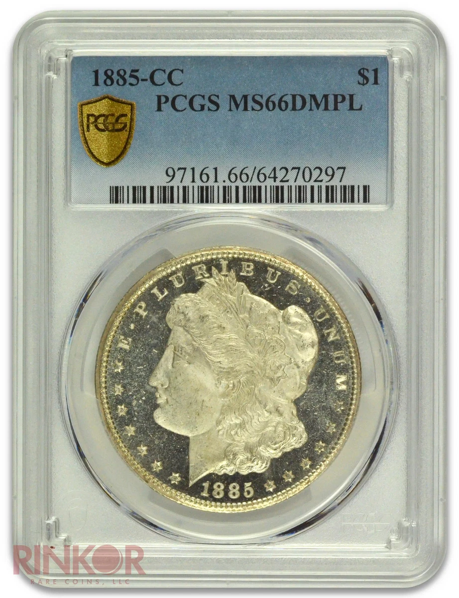 PCGS Certified MS 66 Graded 1885 Year Morgan US Dollars (1878-1921