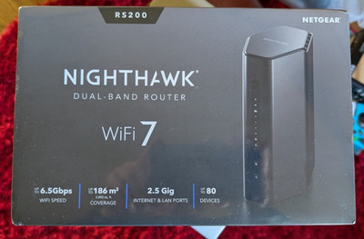 Netgear Nighthawk RS200 WiFi 7 Gaming Router 6,5Gbps Neu & Versiegelt