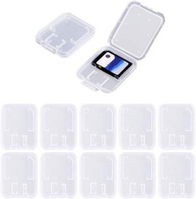 Clear Plastic Memory Card Case Compatible With Sd Micro Sd Tflash Card 10 Pcs