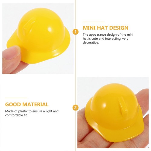 10 Pcs Mini Construction Hat Child Baby Hard Dolls Crafts Supplies for - Picture 5 of 12