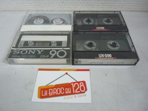 lot de 4 Cassette K7 - Sony UX90 - UX-S90 - CD-a90 - HF90 - VINTAGE - Imagen 2 de 8