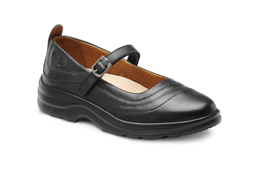 comfortable ladies dress shoes Women's Low Block Chunky Heels Pointed Toe Closed Toe Work Pumps Slip on Comfort for Women 1Black Size 4 The firm heel counter 6 Most Comfortable Women's Dress