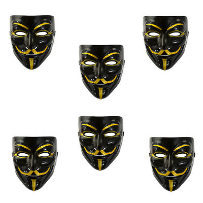 Vendetta Maske 6 Stk im Set Guy Fawkes Anonymous Karneval Fasching Occupy Party 