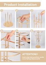 Crystal Flower Stand Round Pedestal Stand Gold Wedding Party Decoration