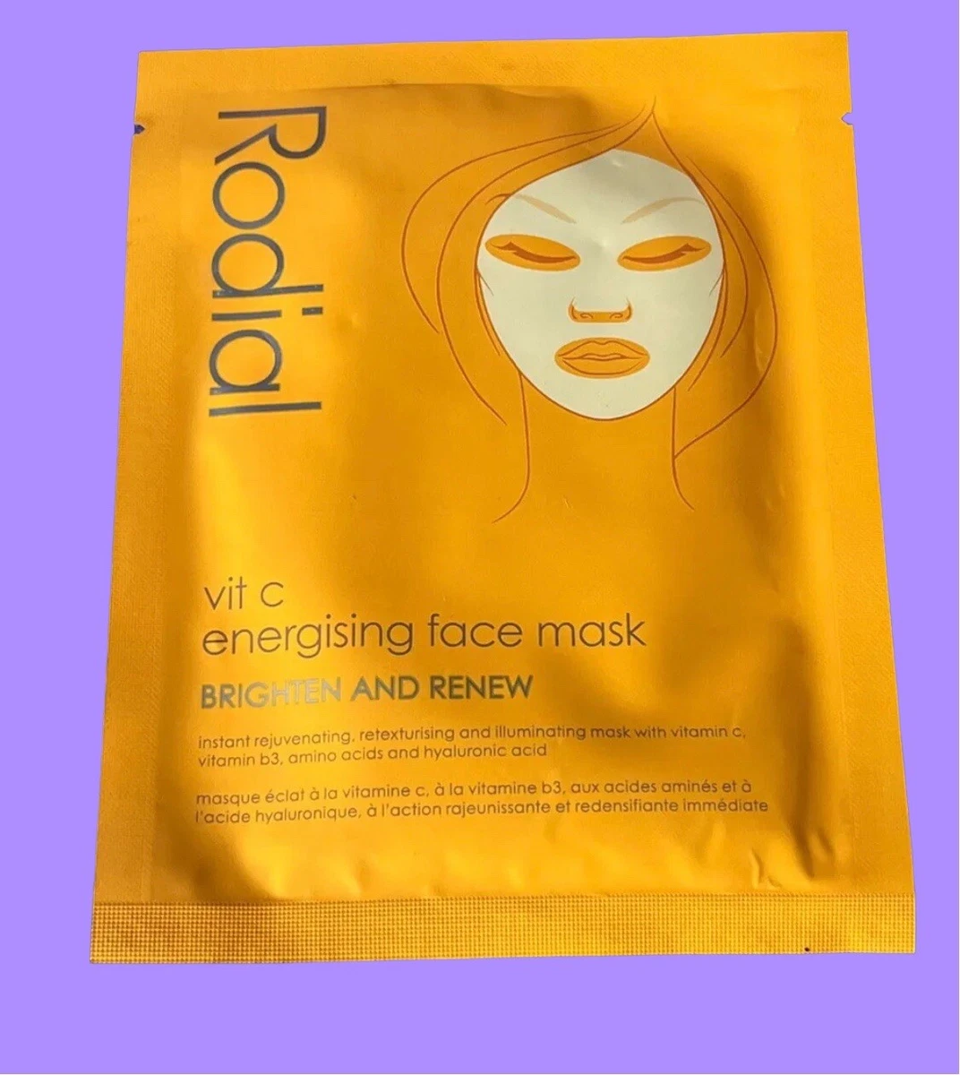 RODIAL VITAMIN ENERGIZING FACE MASK BRIGHTEN RENEW 1 0.67 FL OZ Mask NIP | eBay