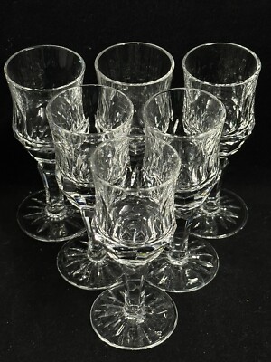 Old Galway Irish Crystal Cordial Glasses 4-1/8'' Set Six (6) Discontinued