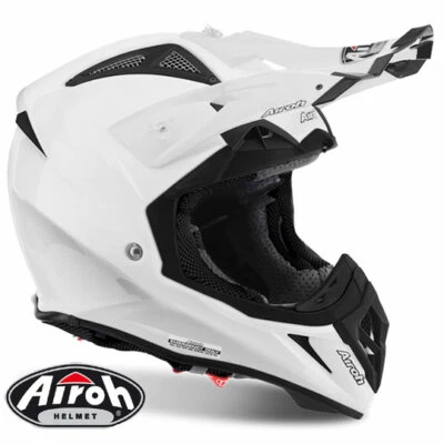 CASQUE AIROH AVIATOR 2.2 HELMET WHITE GLOSS.Motocross Enduro Supermotard SX MX - Photo 1/4