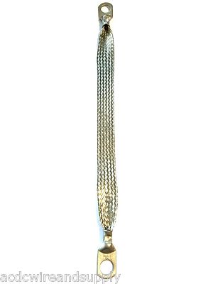 6'' long Universal Automotive Ground Strap 3/4'' Tinned Braid with 1/2'' terminals