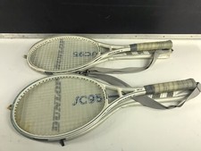 Pair of Dunlop SC95 Ceramic Tennis Racket   Zipper Case