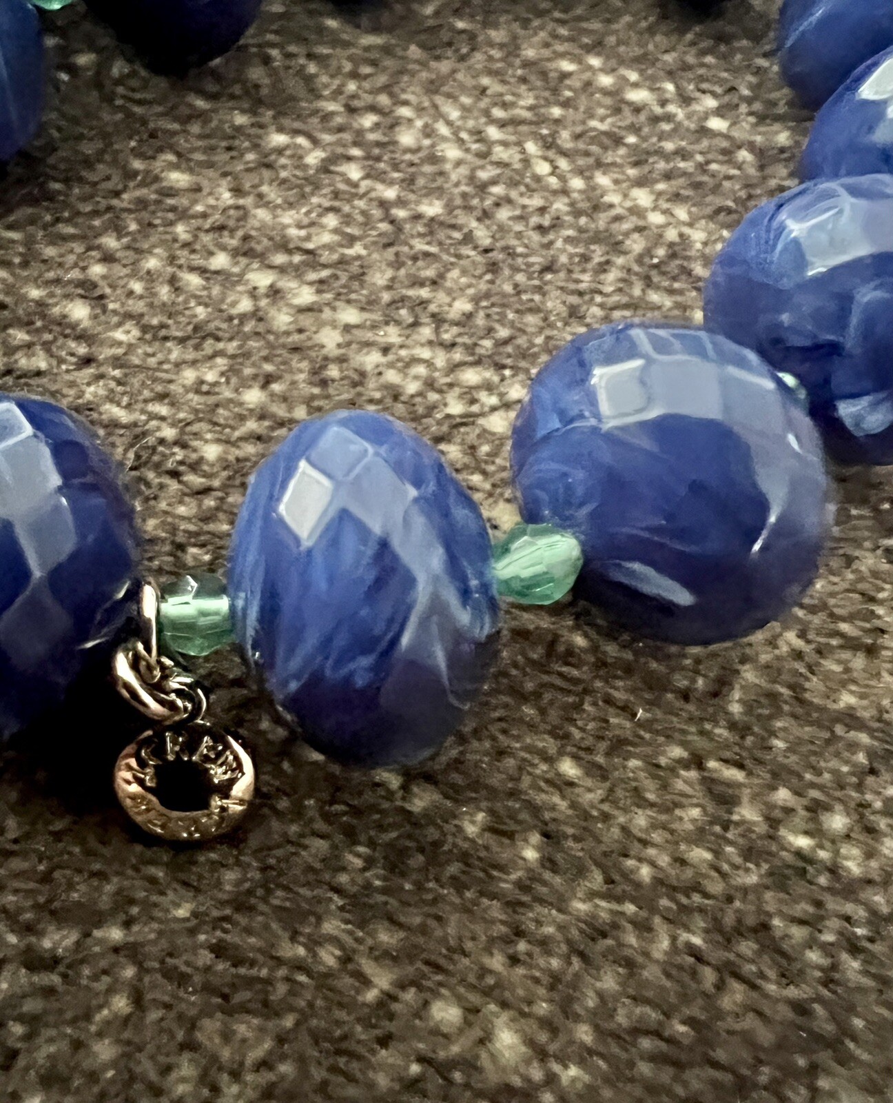 2 J.Crew Stackable Stretch Bracelets Chunky Blue … - image 3