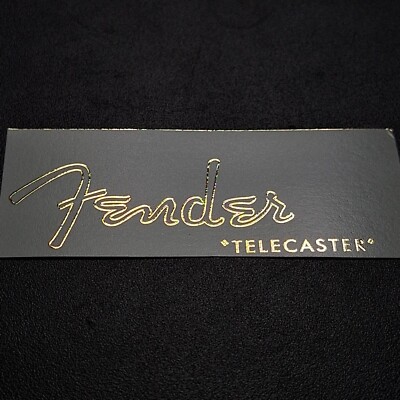 Telecaster Headstock Decal 50s Gold Outline for Fender Guitars Waterslide NEW