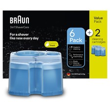 Braun 3 in 1 CCR6 +2 8pk Moisturising Cleaning Cartridges. Value Pack