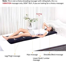 Heated Massage Mat Full Body Vibrating Massager Neck Back Calf Muscle Relaxation